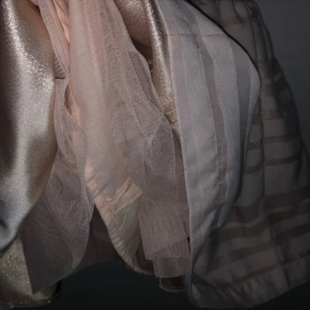 Kid's Tahari Pink Striped Formal Dress - Picture 9 of 10